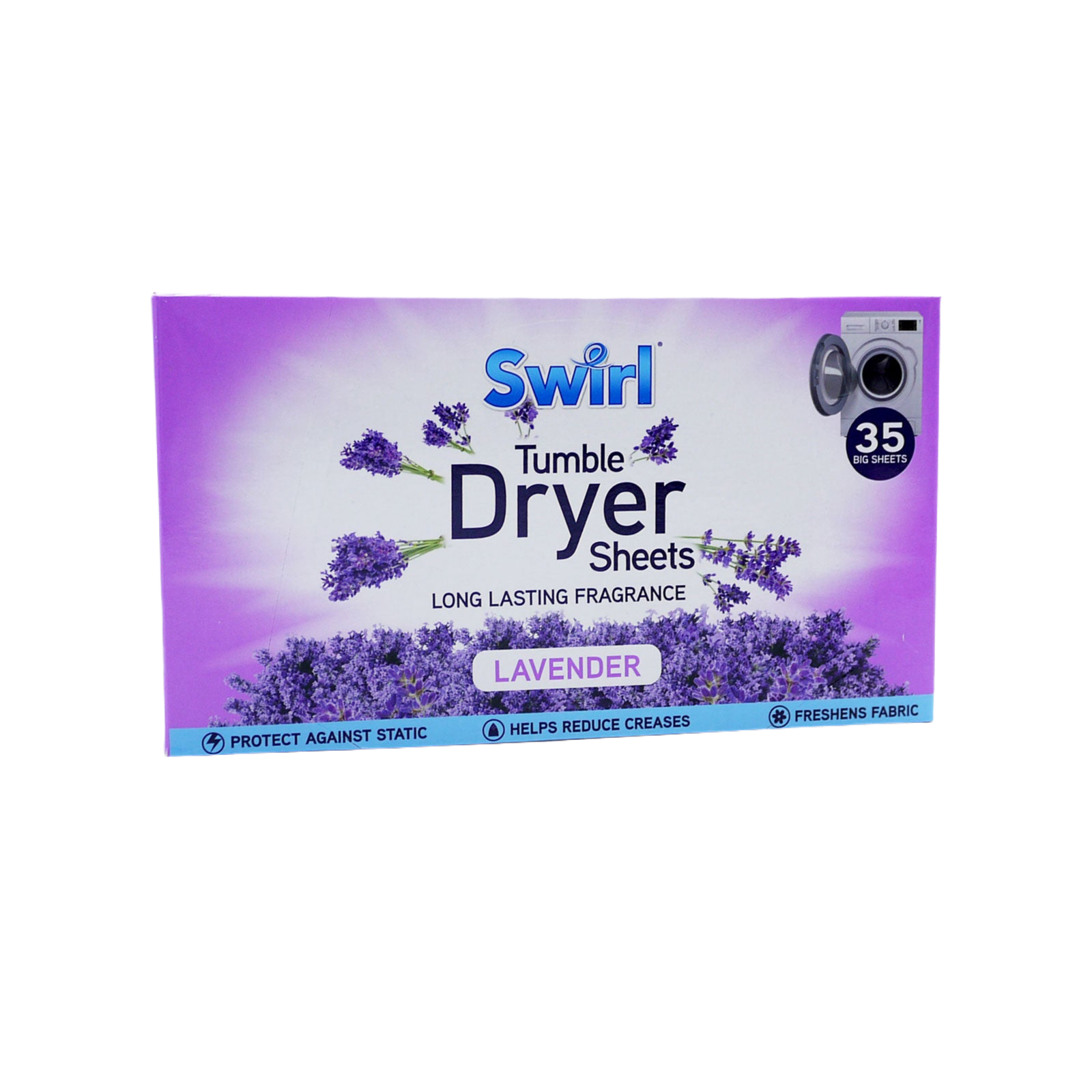 Best Swirl Tumble Dryer Sheet Lavender 35 Pack | High Quality Cleaning Product Online - Product Image Best Swirl Tumble Dryer Sheet Lavender 35 Pack | High Quality Cleaning Product Online - Product Image